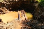 Прокол грунта под электрокабель фотография